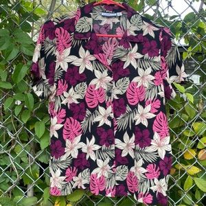 Vintage purple monstera button up 🍃